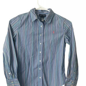 Size 10 Ralph Lauren Boys Button Down Shirt - Blue‎ Easter Colors